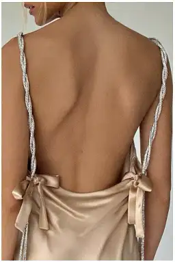 Sisters the Label Chloe Multiway Mini Dress Pearl Silk One Size for rent on The Volte - image 6