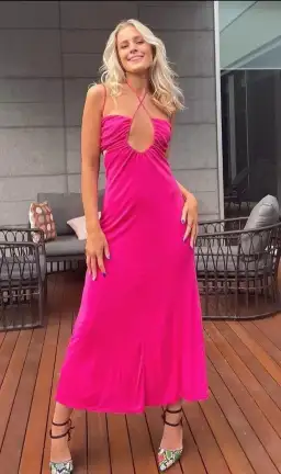 Manning Cartell Atomic Slip Midi Dress Pink Size 10 for rent on The Volte - image 2