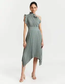 Mossman The Lady Like Midi Dress in Sage Size 12