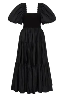 Aje Casa Puff Sleeve Midi Dress Black Size 14 for rent on The Volte - image 3