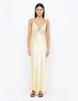 Bec and Bridge Margo V Maxi Dress Yellow Size 6