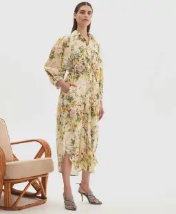 Alemais Eden Midi Dress Floral Size 16