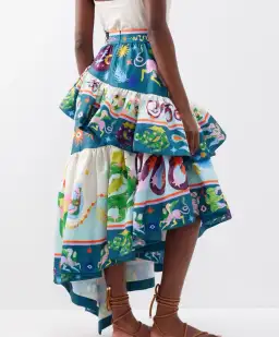 Alemais Guardian Tiered Ruffled Skirt Multi Size 16 for rent on The Volte - image 3