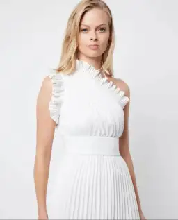  Mossman The Lady Like Midi Dress White Size 6 for rent on The Volte - image 4