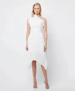  Mossman The Lady Like Midi Dress White Size 6 for rent on The Volte - image 2