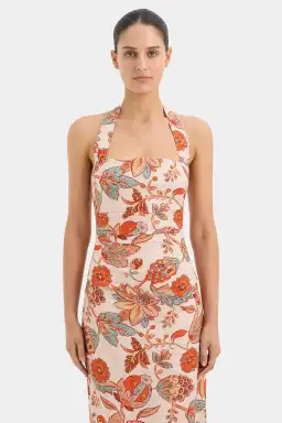 Sir the Label Noemi Halter Midi Dress Floral Size 10 for rent on The Volte - image 2