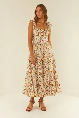 Palm Noosa Leon Dress in Tomato Tiles Print Size 6 for rent on The Volte - image 3