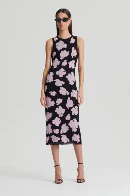 Scanlan Theodore Embroidered Floral Mesh Dress Size 6 for rent on The Volte - image 1
