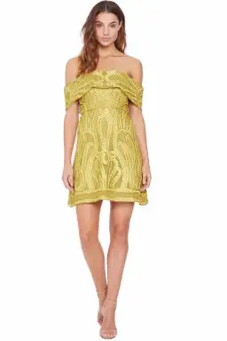 Thurley Ravello Mini Dress Yellow Size 10 for rent on The Volte - image 1