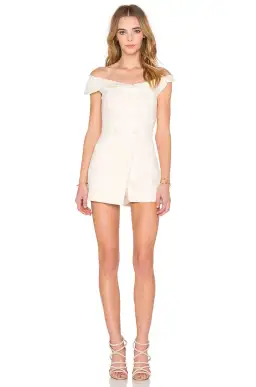 Misha Collection Carmela Playsuit Milk White Size 8