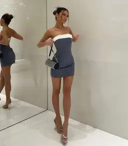 With Jéan Chloe Corset Dress Pin Me Print Size S / AU 8 for rent on The Volte - image 3