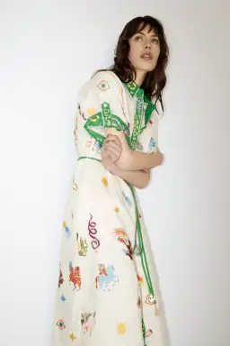 Alemais Seeker Embroidered Shirt Dress Print Size 10 for rent on The Volte - image 2