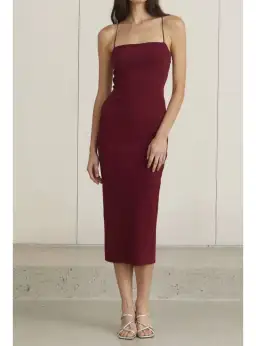 Bec & Bridge Lea Tie Back Dress Burgundy AU 10 for rent on The Volte - image 1