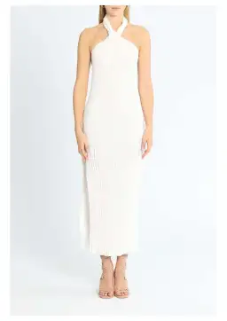 Lidee Soiree Halter Gown in White Size 8 for rent on The Volte - image 1