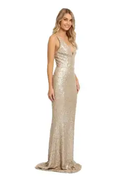 Dress The Population Harlow Gown in Ivory Size 12