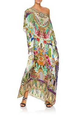 Camilla Champagne Coast Round Neck Kaftan one size