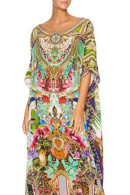Camilla Champagne Coast Round Neck Kaftan one size
