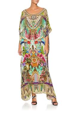 Camilla Champagne Coast Round Neck Kaftan one size
