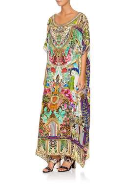 Camilla Champagne Coast Round Neck Kaftan one size