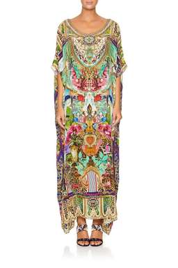 Camilla Champagne Coast Round Neck Kaftan one size