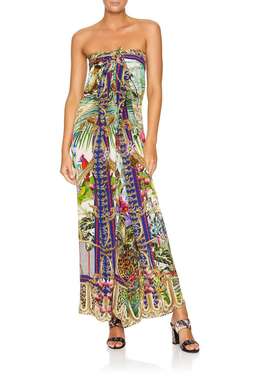 Camilla Champagne Coast Round Neck Kaftan one size