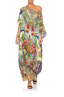Camilla Champagne Coast Round Neck Kaftan one size