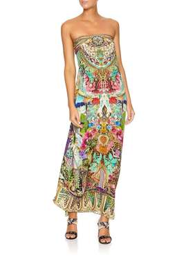 Camilla Champagne Coast Round Neck Kaftan one size