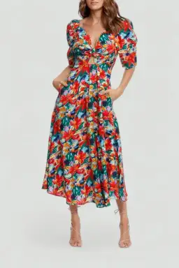 Elliatt Lexi Midi Dress Floral Size 12 for rent on The Volte - image 2