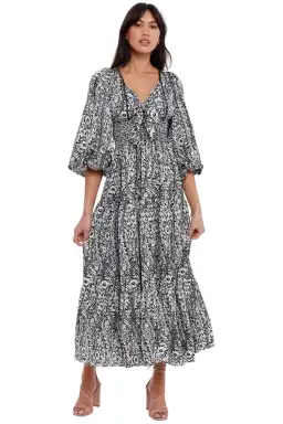 Elliatt Growth Midi Dress Print Size 12 for rent on The Volte - image 2