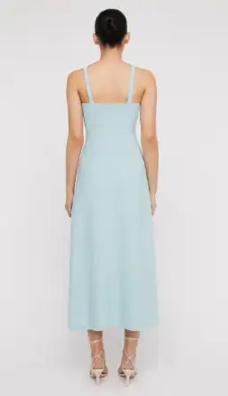 Scanlan Theodore Crepe Knit Square Neck Midi Dress Aqua Size M / AU 10 for rent on The Volte - image 2