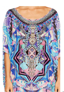 Camilla Threads of Cosmos Round Neck Kaftan One Size for rent on The Volte - image 5