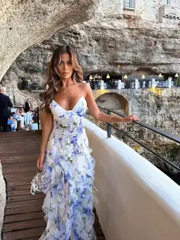 Menti Iris Flower Maxi Dress Floral Size S / Au 8 for rent on The Volte - image 4