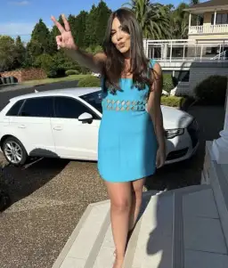 Aje Ney Diamond Cut Out Dress Blue Size XS/Au 6 for rent on The Volte - image 1