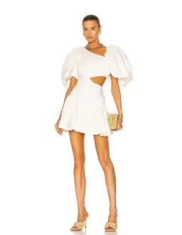 Aje Chateau Mini Dress Ivory Size 10 for rent on The Volte - image 1