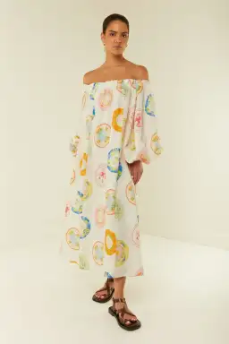 Palm Noose Sicily Dress Multi Print One Size for rent on The Volte - image 2