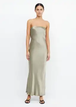 Bec & Bridge Moon Dance Strapless Maxi Sage Size 8