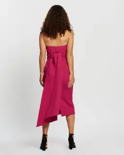 Rebecca Vallance Andie Tie Midi Dress Pink Size 8 for rent on The Volte - image 2