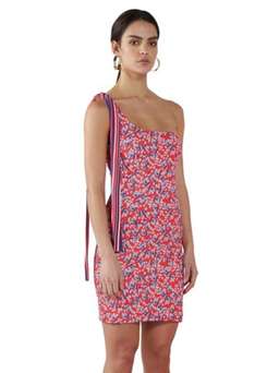 BY JOHNNY floral contour tie mini dress size 6