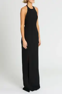 Elizabeth and James Ventus Halter Neck Twill Gown in Black Size 12 for rent on The Volte - image 3