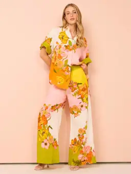 Alemais Silas Shirt and Pant Set Floral Size 14