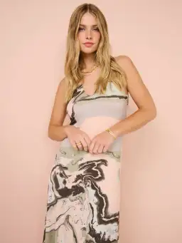 Sovere Molten Maxi Dress Green Size 10 for rent on The Volte - image 2