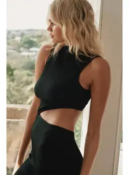 Bec & Bridge Black Reba Midi Dress Size AU 6 for rent on The Volte - image 4