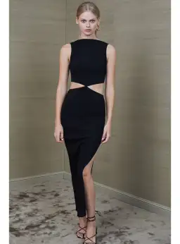 Bec & Bridge Black Reba Midi Dress Size AU 6 for rent on The Volte - image 1