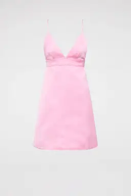Scanlan Theodore Satin Shoestring Dress Pink Size 10