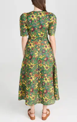 Alemais Isabella V Floral Midi Dress Green Size 8  for rent on The Volte - image 5