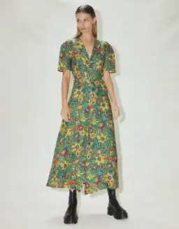 Alemais Isabella V Floral Midi Dress Green Size 8  for rent on The Volte - image 3