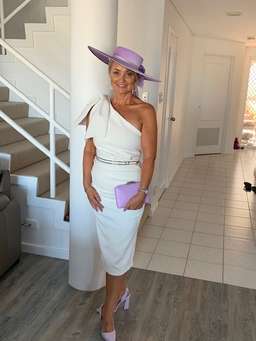 Sheike White Aysm Dress Size 10  for rent on The Volte - image 1