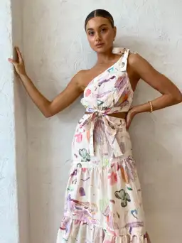 Alemais Annie One Shoulder Dress Print Size 6 for rent on The Volte - image 2