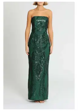 Elle Zeitoune Austin Gown Forest Green Size 12 for rent on The Volte - image 1