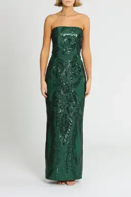 Elle Zeitoune Austin Gown Forest Green Size 12 for rent on The Volte - image 4